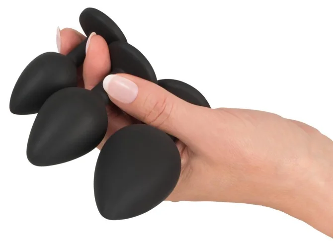 Black Velvets Set 3 análních kolíků a sprchy