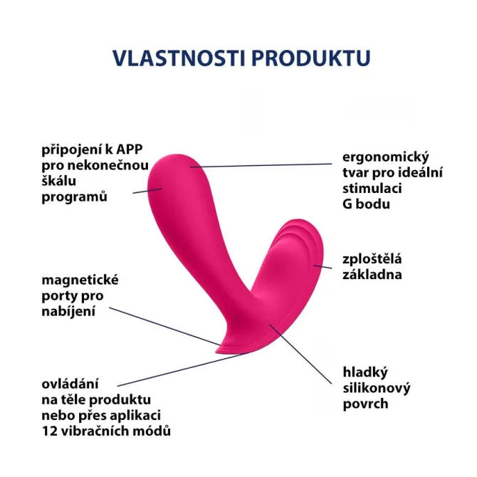 Satisfyer Top secret Vibrátor do kalhotek - růžový