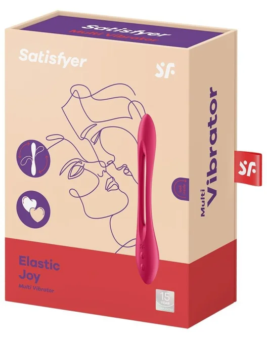 Satisfyer Elastic game Multifunkční párový vibrátor - červený