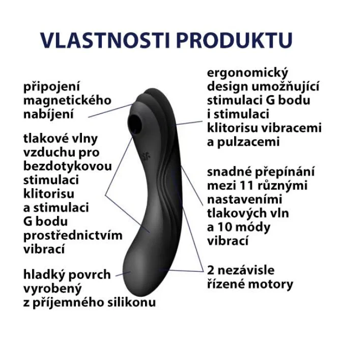 Satisfyer Curvy Trinity 4 vibrátor - černý