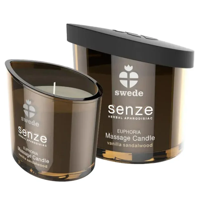 SENZE Euphoria masážní svíčka - vanilka, santalové dřevo 50 ml