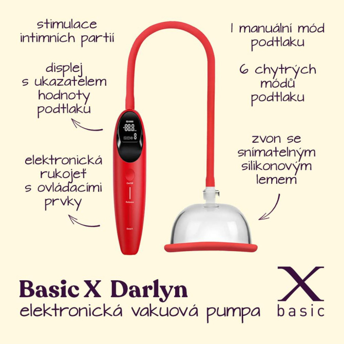 BASIC X Darlyn elektronická vakuová pumpa pro ženy