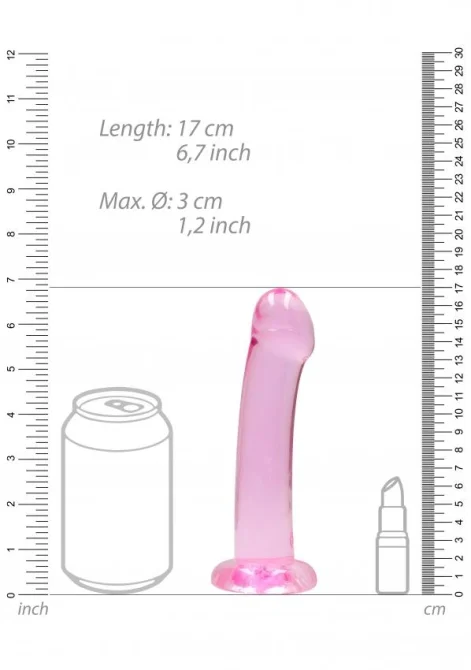 REALROCK Non Realistic dildo 17cm - růžové