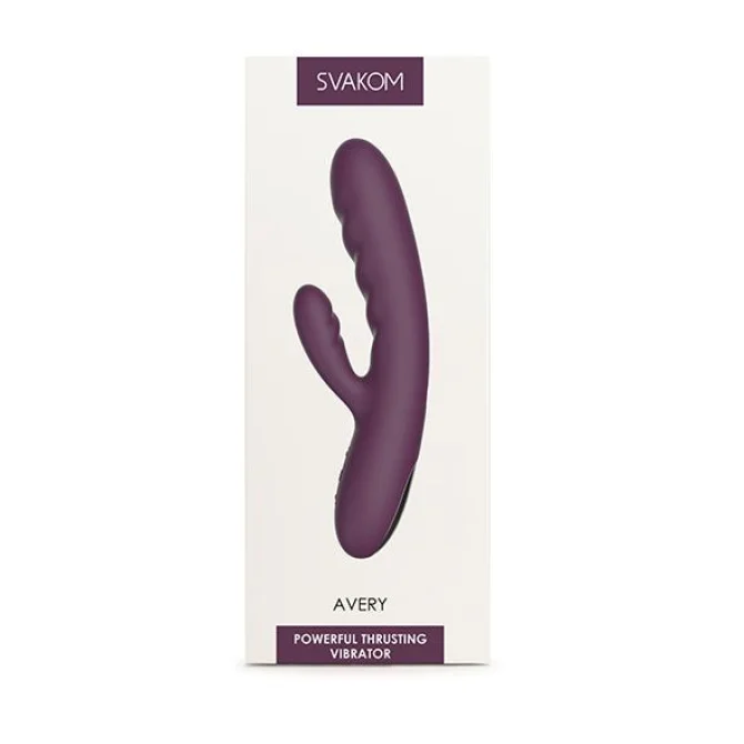 Svakom Avery Rabbit vibrátor s pulzacemi - fialový
