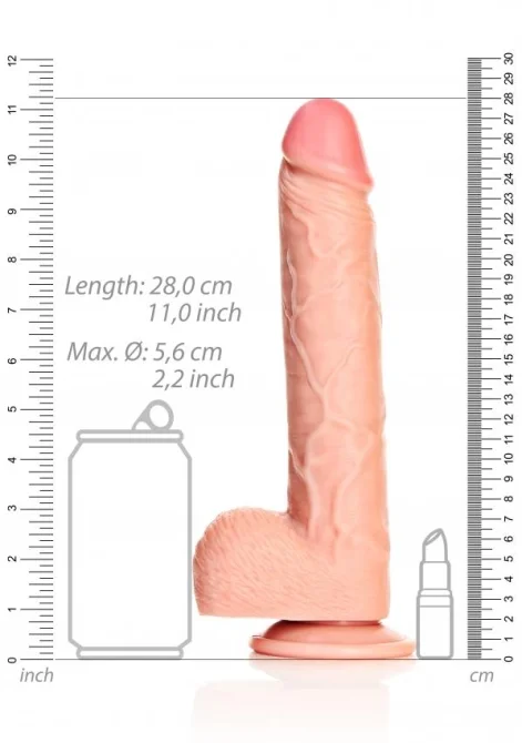 REALROCK Straight Realistic XXL Dildo s varlaty 28 cm