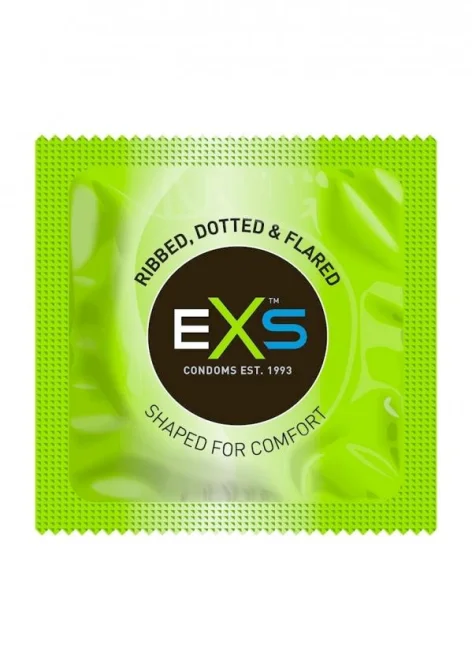 EXS Ribbed and Dotted Kondomy 12 ks
