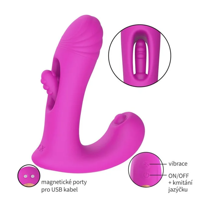 BASIC X TickTack vibrátor do kalhotek růžový