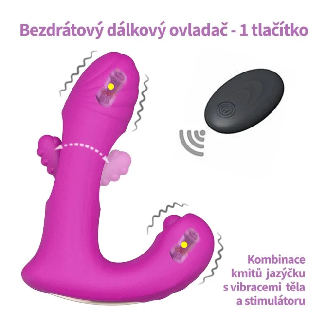 BASIC X TickTack vibrátor do kalhotek růžový