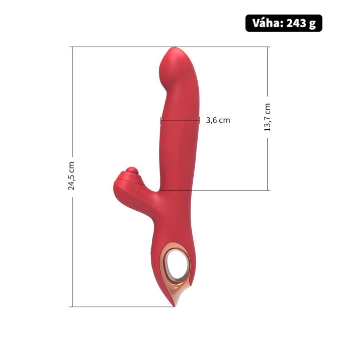 BASIC X Pointer multifunkční vibrátor červený