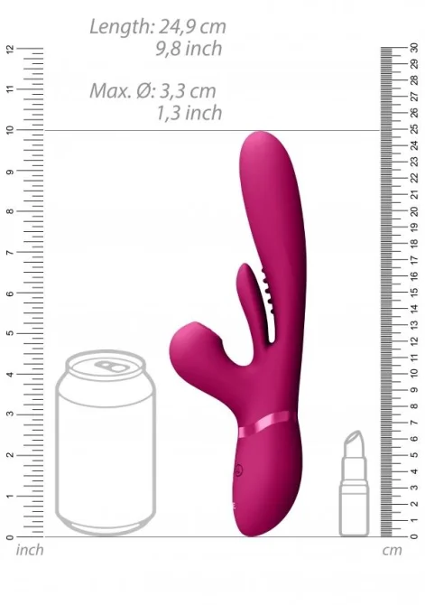 VIVE Kura G-Spot Vibrátor se stimulací klitorisu - růžový