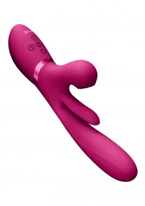 VIVE Kura G-Spot Vibrátor se stimulací klitorisu - růžový