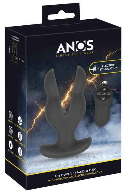 ANOS RC Power roztahovací anální kolík s elektrostimulací