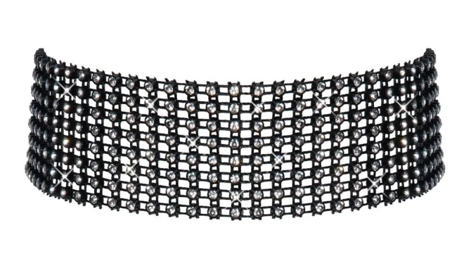 Cottelli Accessoires Choker - obojek z kamínků