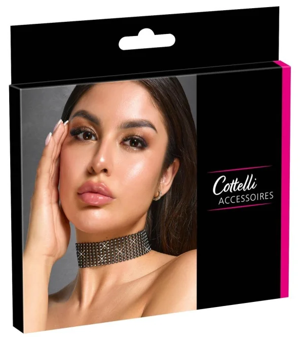 Cottelli Accessoires Choker - obojek z kamínků