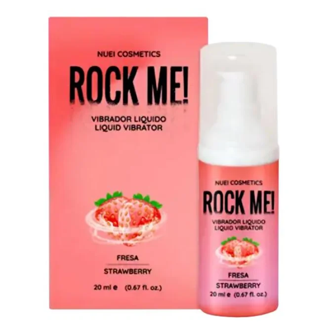 NUEI Rock me! tekutý vibrátor 20 ml - jahoda