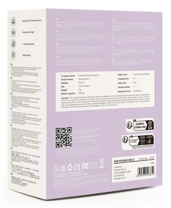 Svakom Phoenix Neo 2 vibrační vajíčko - fialové