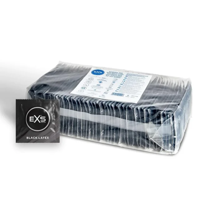 EXS Black Latex kondomy 100 ks