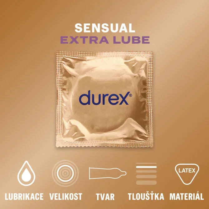 DUREX kondomy Sensual Extra Lube 3 ks