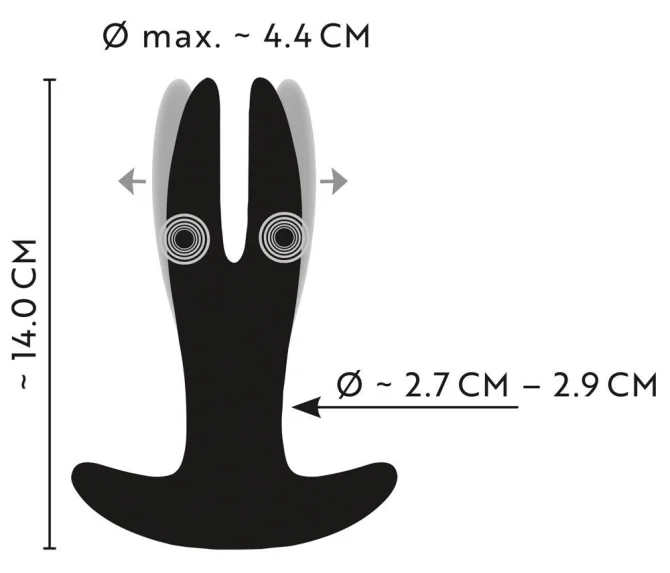 ANOS RC vibrační anální kolík - černý