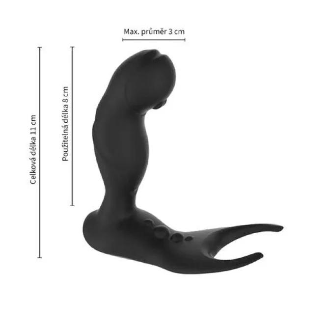 BASIC X Leon stimulátor prostaty na dálkové ovládání černý