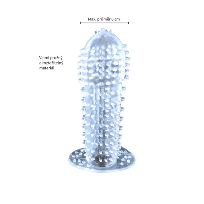 BASIC X Broon stimulační návlek na penis transparentní