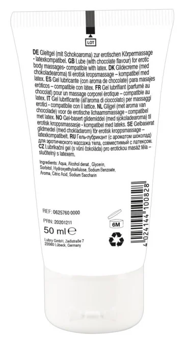 Lick it! Lubrikační a masážní gel Čokoláda 50 ml