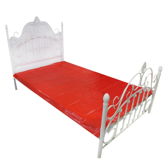 BASIC X Lakované ložní prádlo - PVC prostěradlo červené