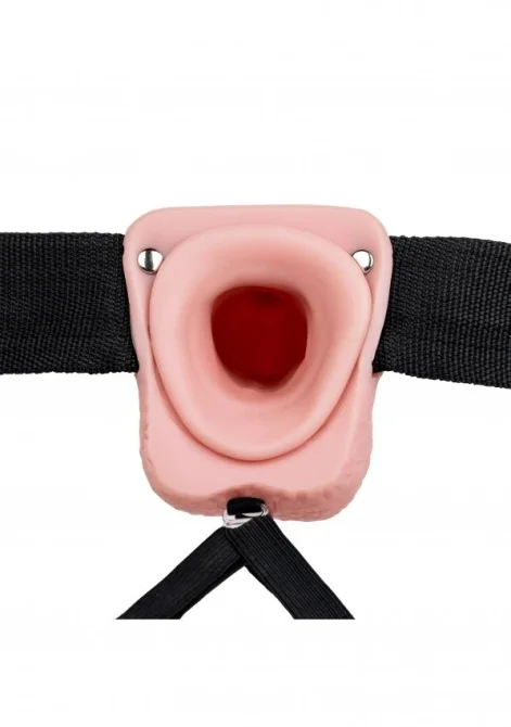 Realrock Hollow Strap-on dutý připínací penis s varlaty 23 cm - tělový