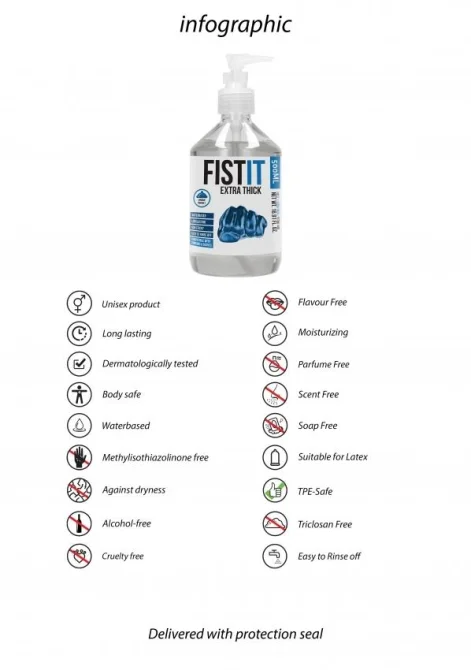 Fist-it Extra Thick Fisting lubrikační gel s pumpičkou 500 ml