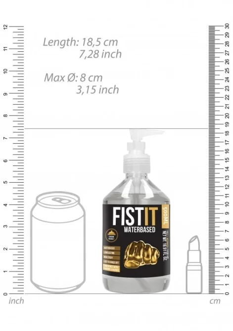 Fist-it Waterbased Lubrikační gel s pumpičkou 500 ml