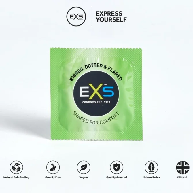 EXS Ribbed and Dotted pack Kondomy 48 ks