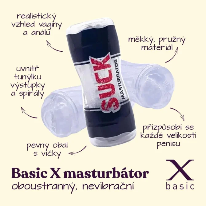 BASIC X oboustranný masturbátor