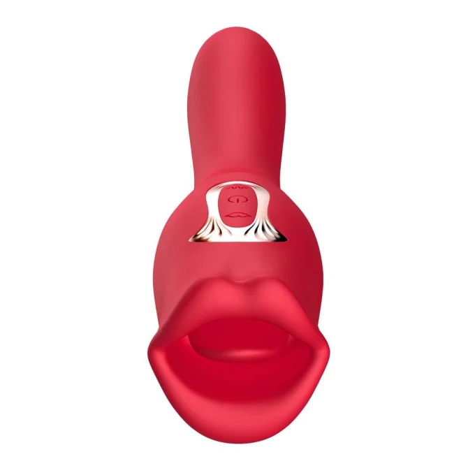 BASIC X Mouth vibrátor a stimulátor klitorisu 2v1 červený