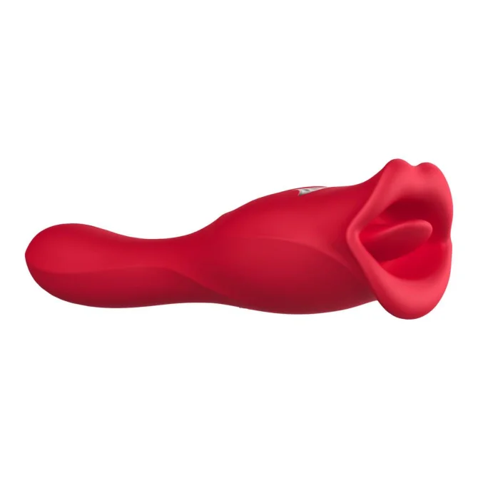 BASIC X Mouth vibrátor a stimulátor klitorisu 2v1 červený