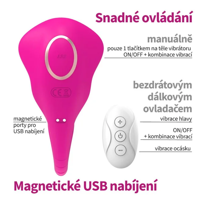Romant Angelina párový vibrátor růžový