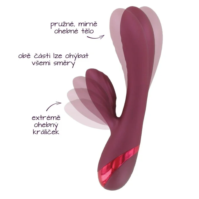 BASIC X Hayden rabbit vibrátor červený