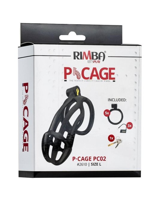 P-CAGE PC02 Klec na penis L - černá