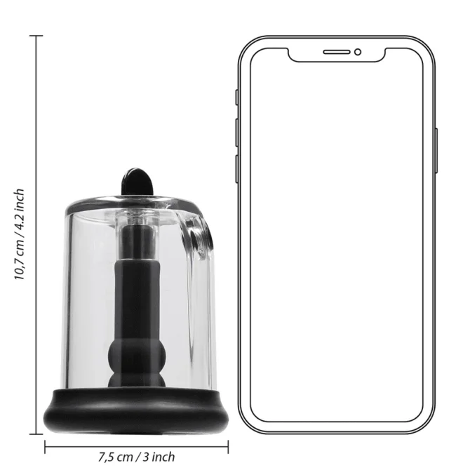 OUCH! vakuová pumpa s análním kolíkem - černá