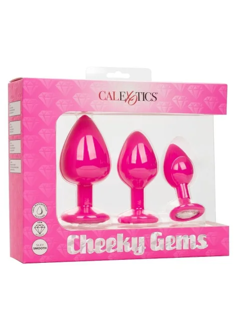 Cheeky Gems sada análních kolíků - růžová