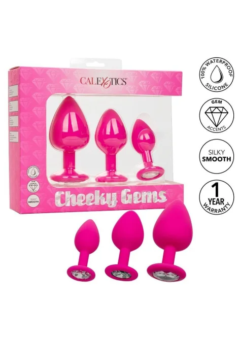 Cheeky Gems sada análních kolíků - růžová