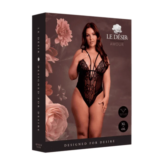Le Désir Plus Size Body - černé
