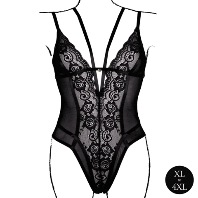 Le Désir Plus Size Body - černé