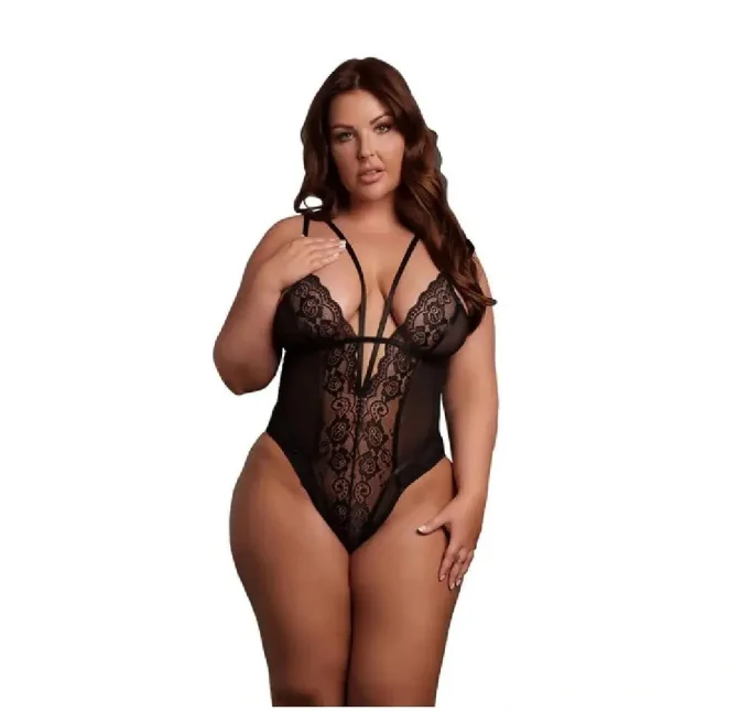 Le Désir Plus Size Body - černé