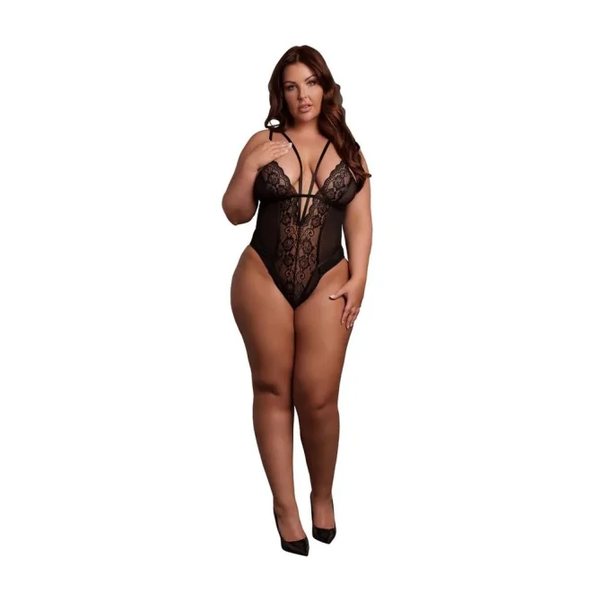 Le Désir Plus Size Body - černé