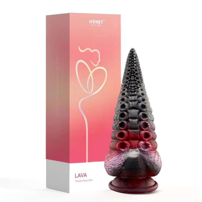 Lava Anální kolík/ dildo 22 cm - červené