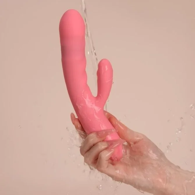Svakom Avery Rabbit vibrátor s pulzacemi - růžový