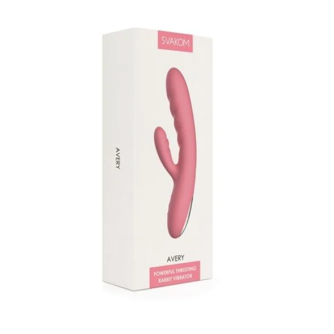Svakom Avery Rabbit vibrátor s pulzacemi - růžový