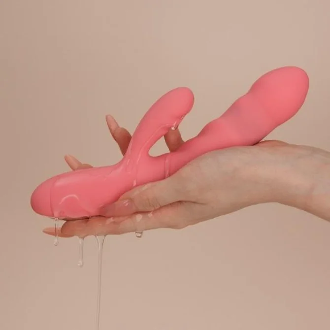 Svakom Avery Rabbit vibrátor s pulzacemi - růžový