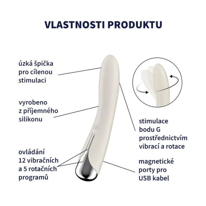 Satisfyer Spinning Vibe 1 vibrátor - béžový