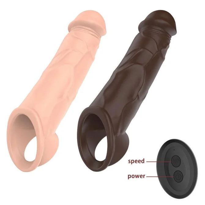 BASIC X vibrační návlek na penis hnědý